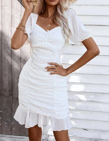 Rochie scurta SHEIN, alb Alb