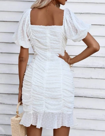 Rochie scurta SHEIN, alb Alb