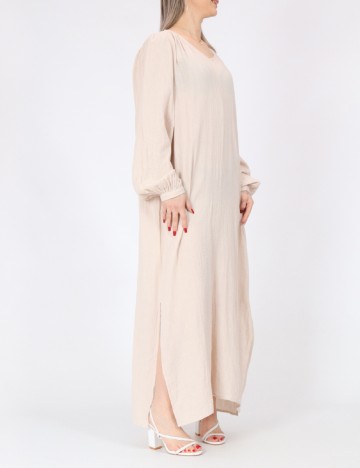 Rochie lunga Pieces, crem