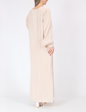 Rochie lunga Pieces, crem