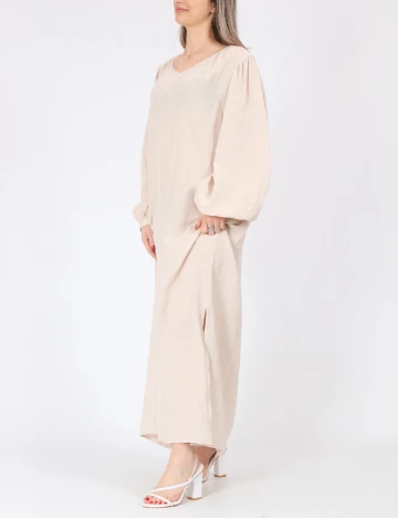 Rochie lunga Pieces, crem
