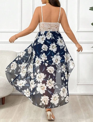 Rochie medie SHEIN CURVE, albastru