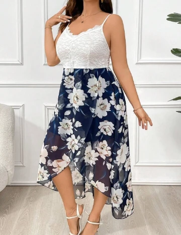 Rochie medie SHEIN CURVE, albastru
