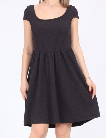 Rochie scurta Noisy May, gri inchis