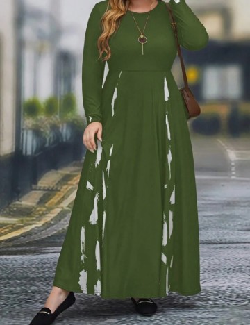 Rochie lunga SHEIN CURVE, verde