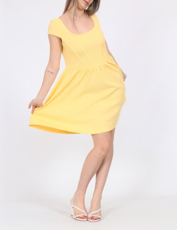 Rochie scurta Noisy May, galben