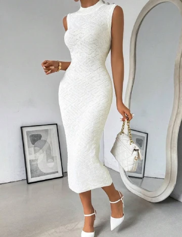 Rochie medie SHEIN, alb Alb