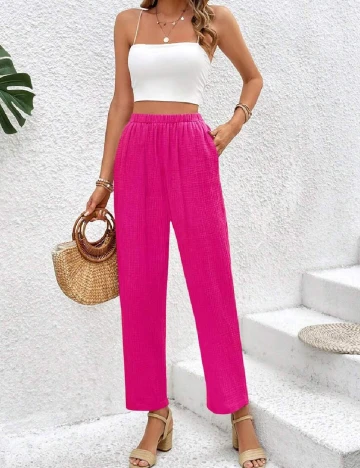 Pantaloni SHEIN, roz