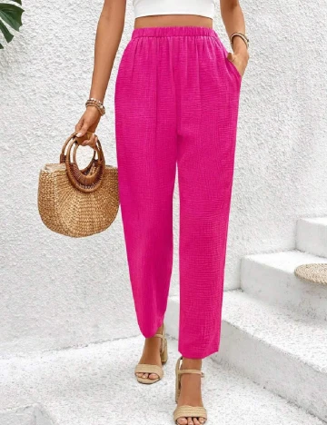 Pantaloni SHEIN, roz