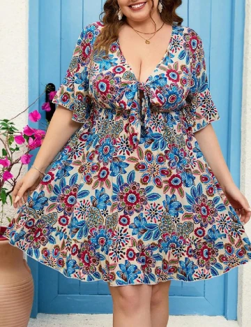Rochie scurta SHEIN CURVE, floral