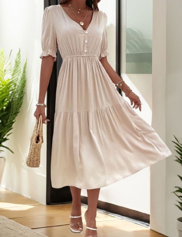 Rochie medie SHEIN, crem