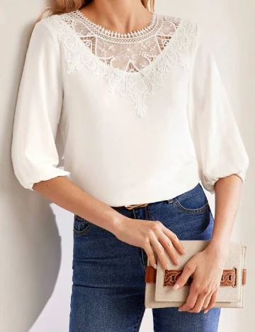 Bluza MOTF, alb