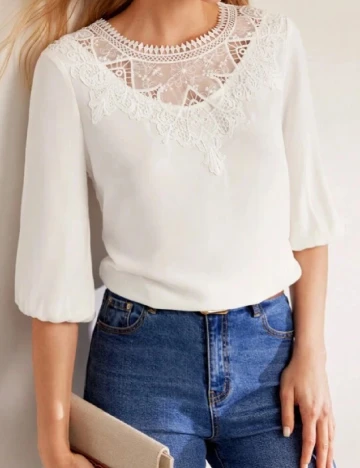 Bluza MOTF, alb