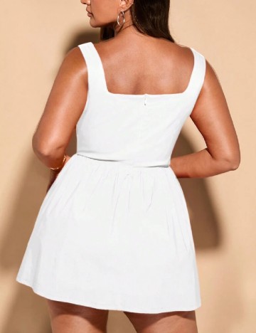 Rochie scurta SHEIN CURVE, alb