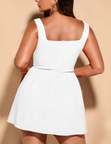 Rochie scurta SHEIN CURVE, alb
