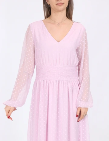 Rochie lunga Vila, roz Roz