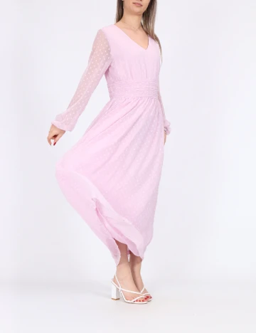 Rochie lunga Vila, roz Roz