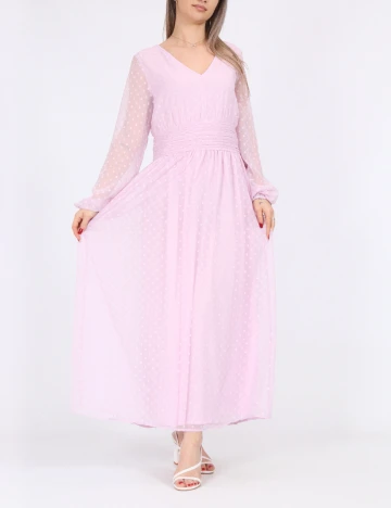 Rochie lunga Vila, roz Roz