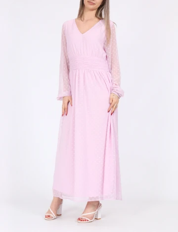 Rochie lunga Vila, roz Roz