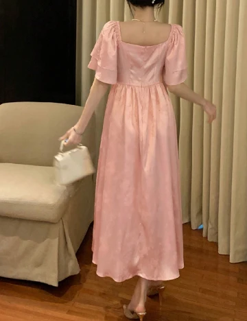 Rochie medie Dazy, roz