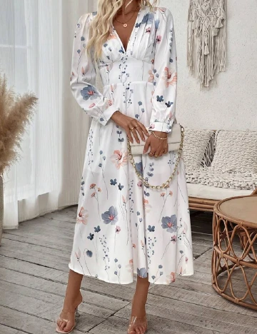 Rochie medie SHEIN, alb Alb