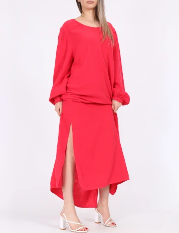 Rochie lunga Pieces, roz Roz
