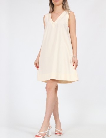 Rochie scurta Pieces, crem