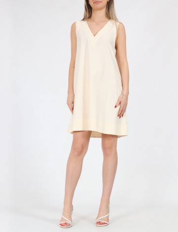 Rochie scurta Pieces, crem