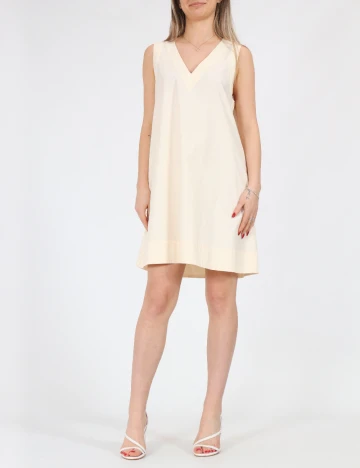 Rochie scurta Pieces, crem