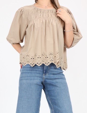 Bluza Pieces, maro