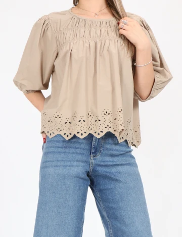 Bluza Pieces, maro