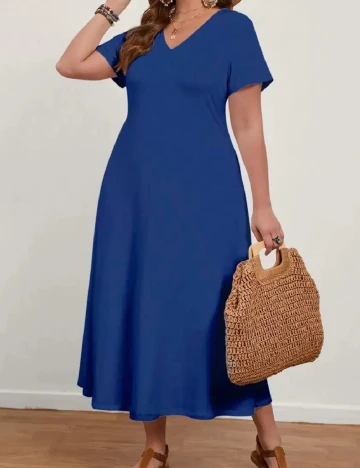 Rochie lunga Emery Rose Curve, albastru