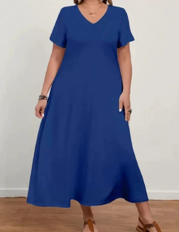 Rochie lunga Emery Rose Curve, albastru