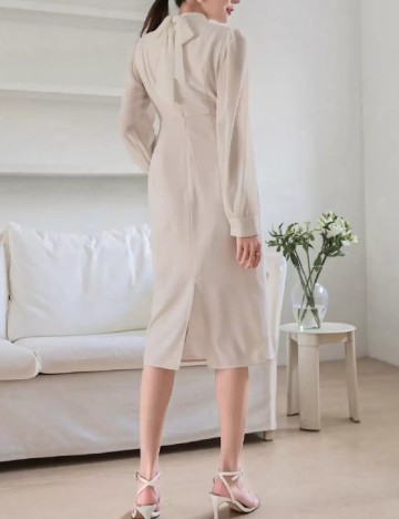 Rochie medie Dazy, crem