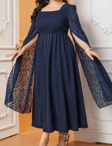 Rochie lunga SHEIN CURVE, bleumarin