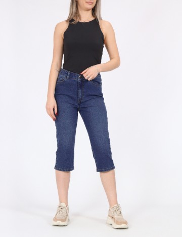 
						Pantaloni trei sferturi Noisy May, albastru