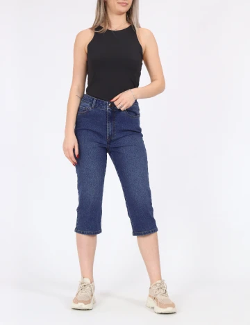 Pantaloni trei sferturi Noisy May, albastru