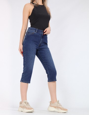 Pantaloni trei sferturi Noisy May, albastru