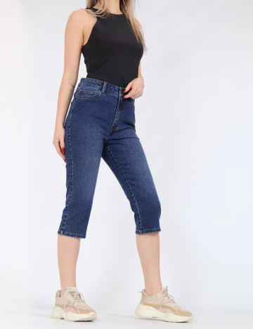 Pantaloni trei sferturi Noisy May, albastru