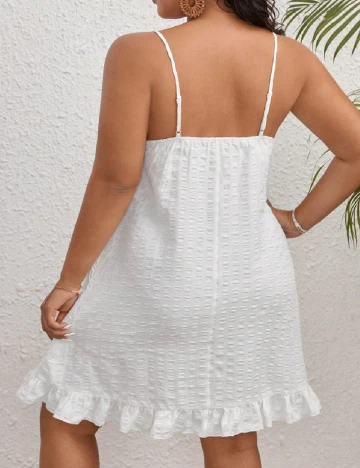 Rochie scurta SHEIN CURVE, alb