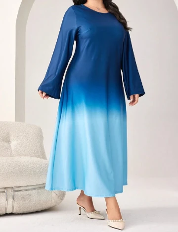 Rochie lunga SHEIN CURVE, albastru
