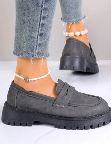 Mocasini SHEIN, gri