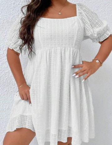 
						Rochie scurta SHEIN CURVE, alb