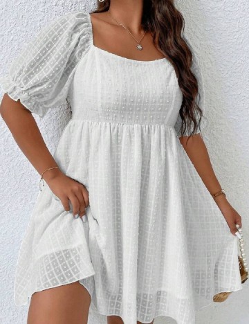Rochie scurta SHEIN CURVE, alb