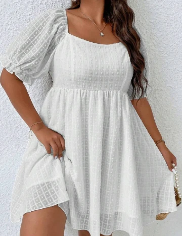 Rochie scurta SHEIN CURVE, alb