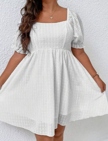 Rochie scurta SHEIN CURVE, alb