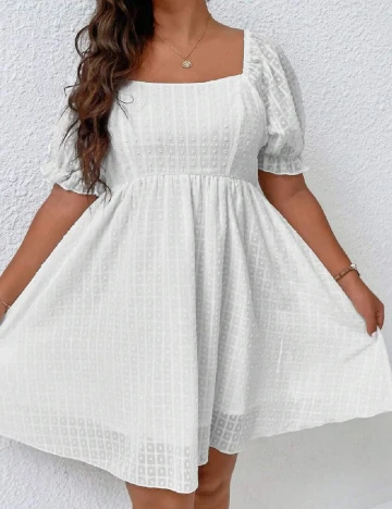 Rochie scurta SHEIN CURVE, alb