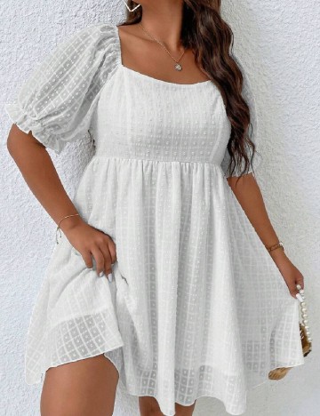 Rochie scurta SHEIN CURVE, alb