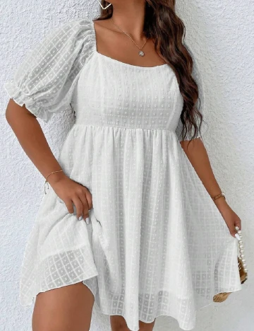 Rochie scurta SHEIN CURVE, alb