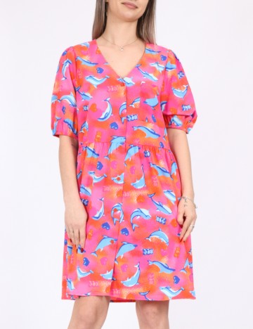 Rochie scurta Noisy May, roz